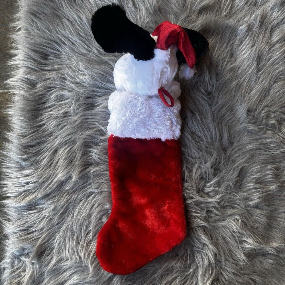 Snoopy Christmas Stocking Animated Ears Move Plush Musical Peanuts 19" Long - Picture 5 of 8